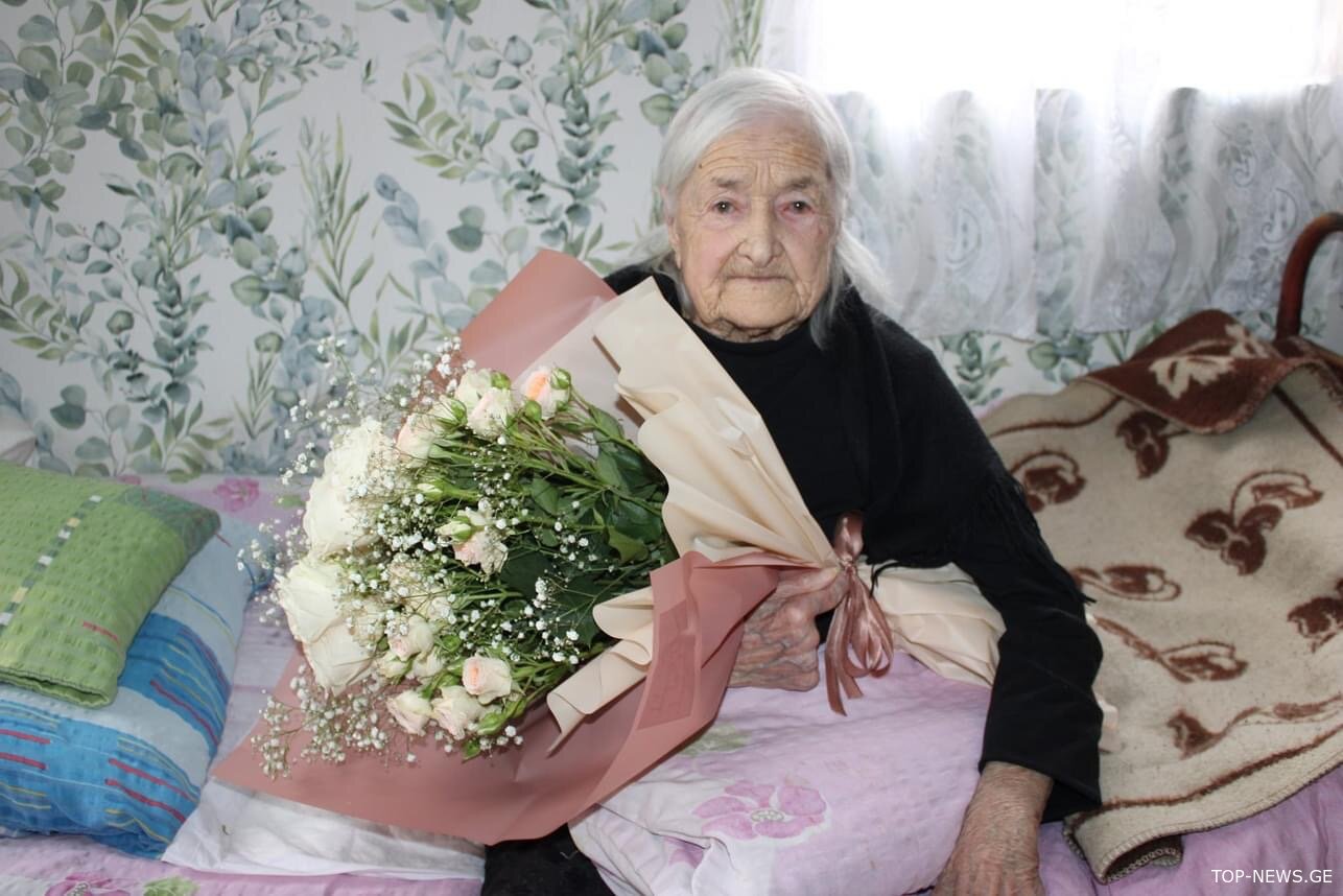 110 წლის ლიდა ვარდოსანიძე სოფელ წითელხევიდან
