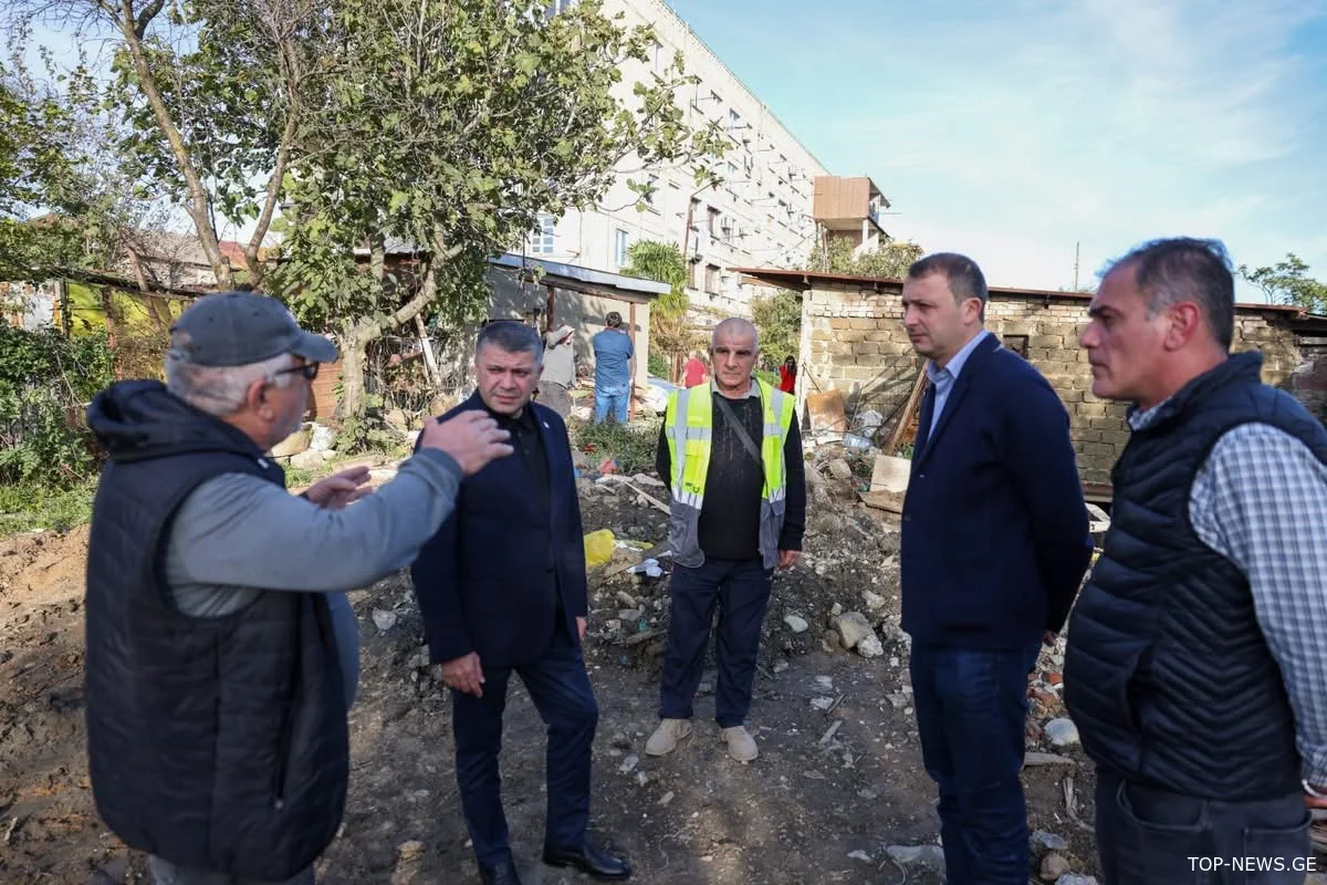 ქუთაისის სამ ქუჩაზე სანიაღვრე ქსელი ეწყობა