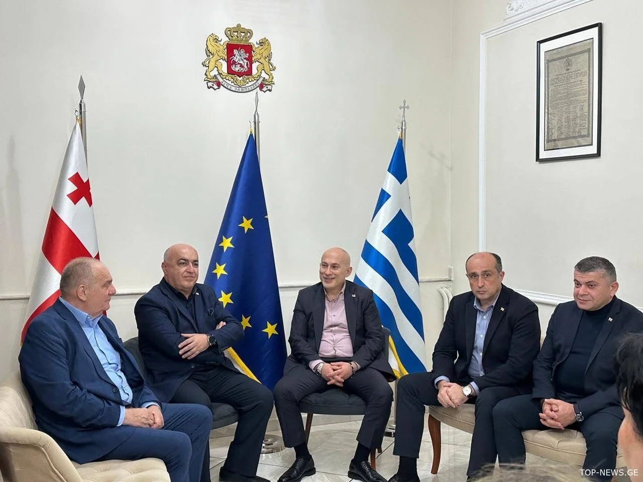 ქუთაისის მერი და გუბერნატორი საბერძნეთში ქართული დიასპორის წარმომადგენლებს შეხვდნენ