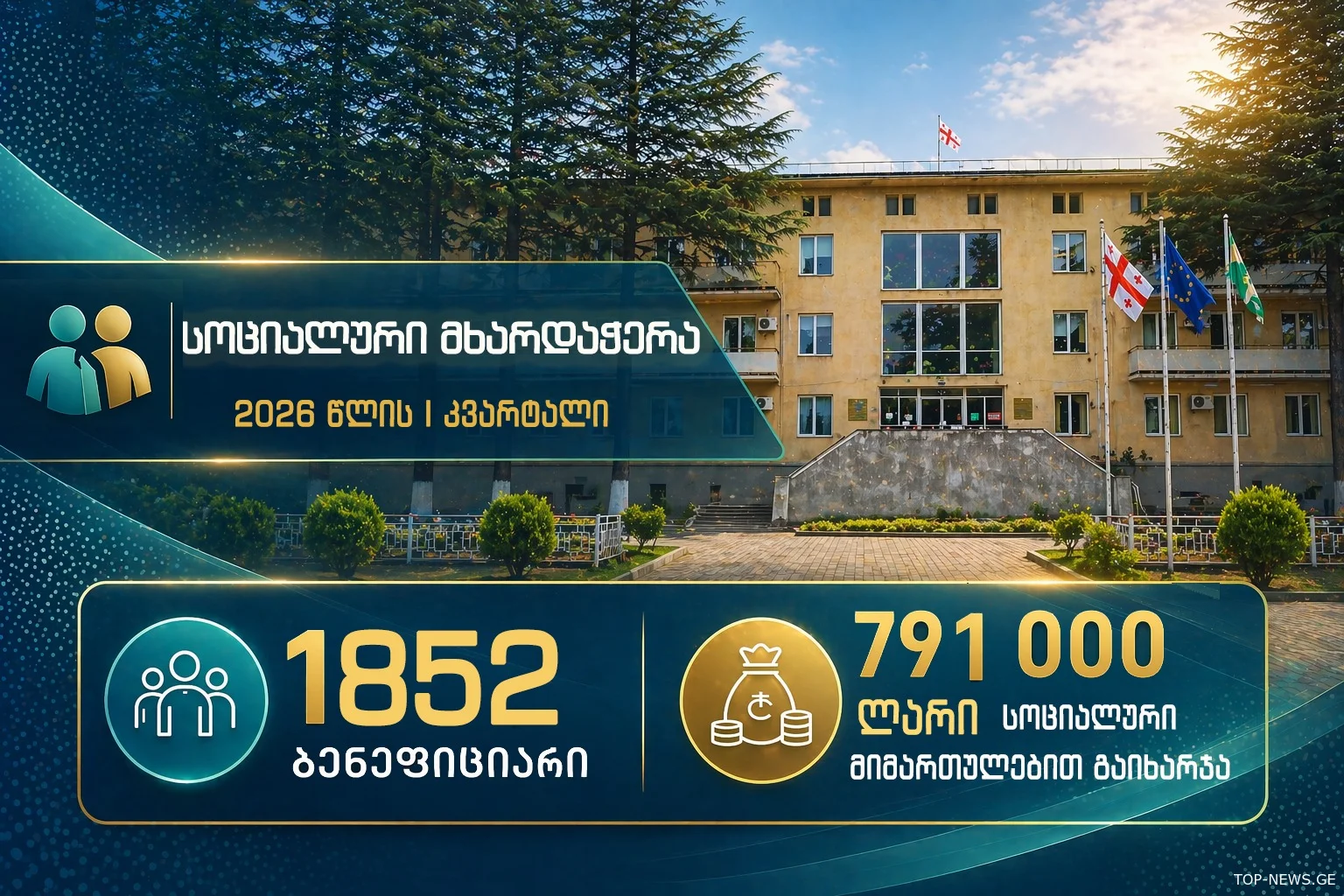 ხარაგაულის მერიამ გასულ 3 თვეში დახმარება 1 852 ადამიანს გაუწია