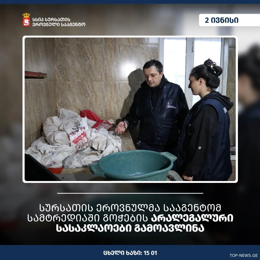 სურსათის ეროვნულმა სააგენტომ სამტრედიაში გოჭების არალეგალური სასაკლაოები გამოავლინა